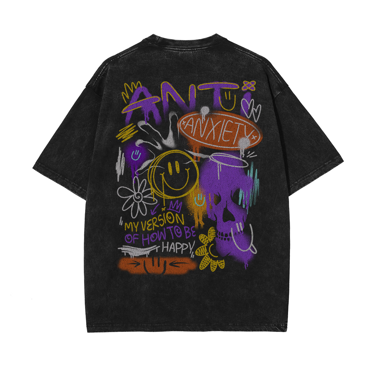Heavyweight Retro Faded Graphic Tee-INNBLAC Fashion Apparel