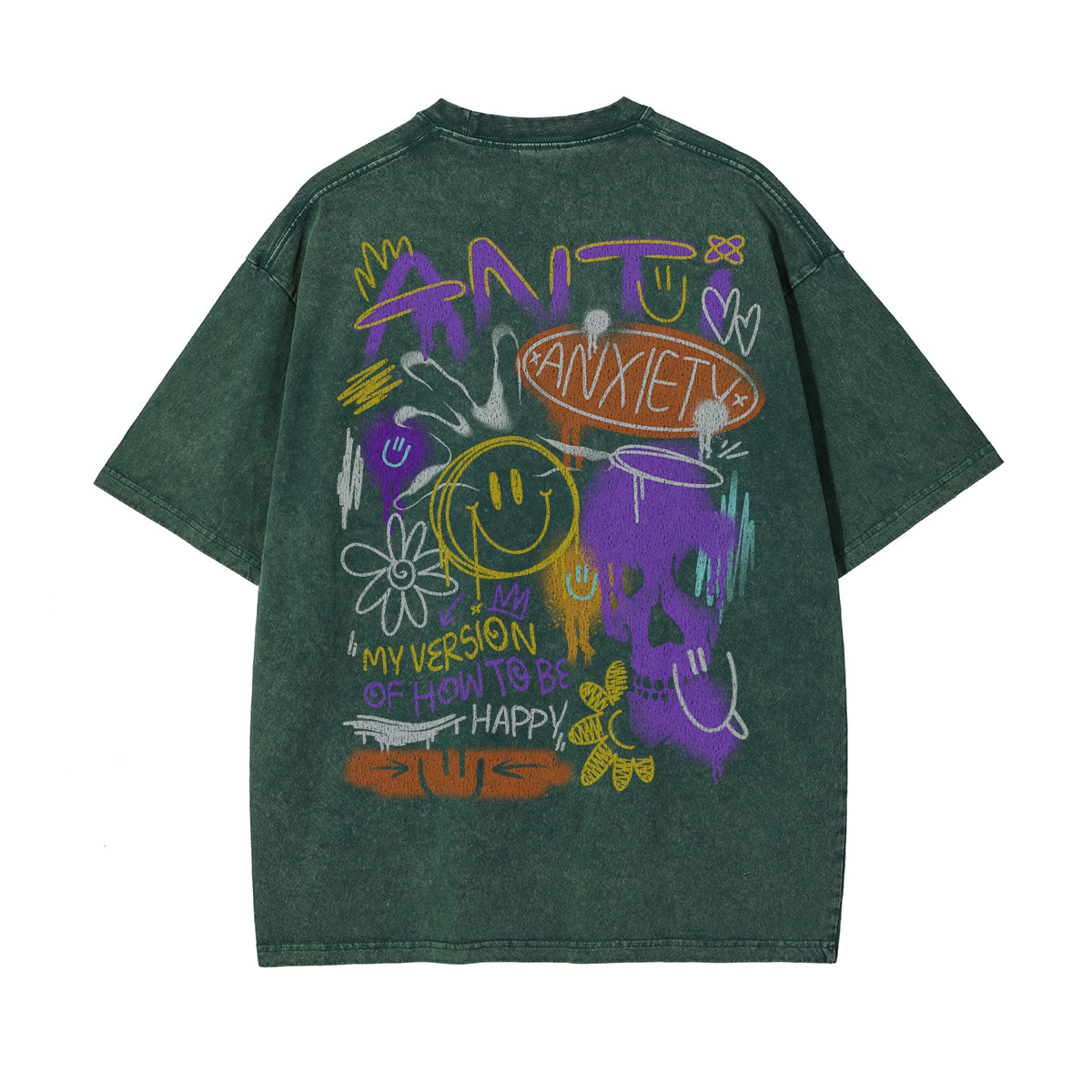 Heavyweight Retro Faded Graphic Tee-INNBLAC Fashion Apparel