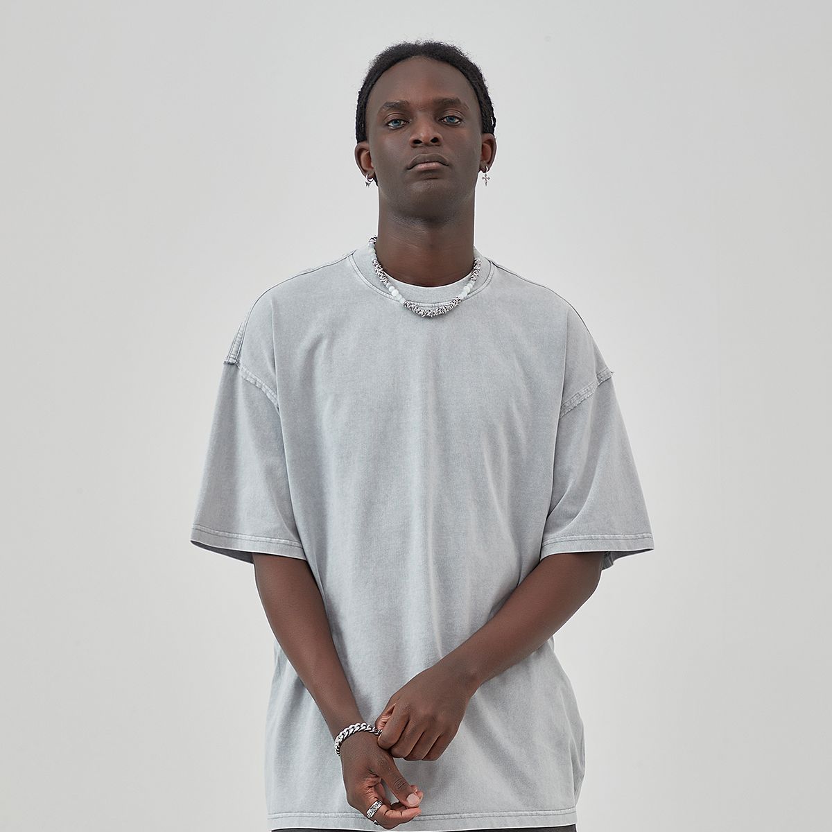 Heavyweight Vintage Rough Edge T Shirt 8oz-INNBLAC Fashion Apparel