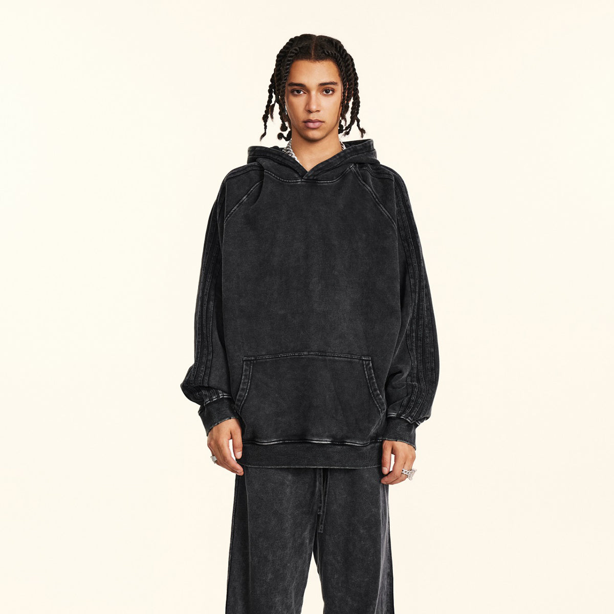 Heavyweight Washed Baggy Fit Hoodie-INNBLAC Fashion Apparel