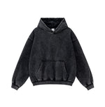Heavyweight Washed Rough Edge Hoodie-INNBLAC Fashion Apparel