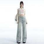 High Rise Double Button Baggy Jeans-INNBLAC Fashion Apparel