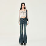 Stretch High Rise Skinny Flare Jeans-INNBLAC Fashion Apparel