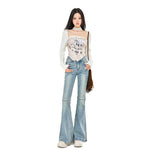 Stretch High Rise Skinny Flare Jeans-INNBLAC Fashion Apparel
