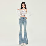 Stretch High Rise Skinny Flare Jeans-INNBLAC Fashion Apparel
