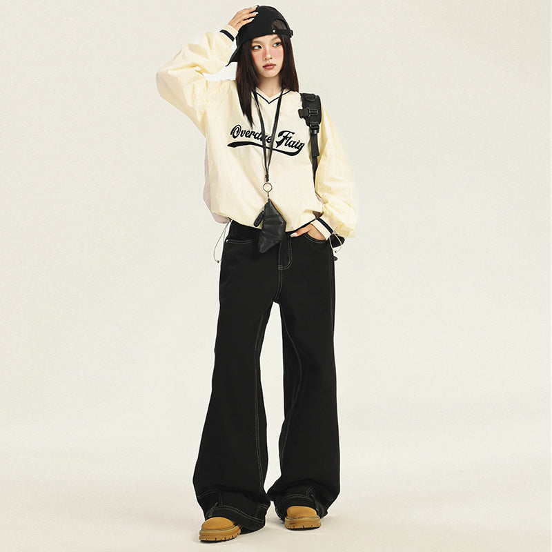 High Rise Upside Down Wide Leg Jeans-INNBLAC Fashion Apparel
