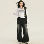 High Rise Washed Black Jeans-INNBLAC Fashion Apparel