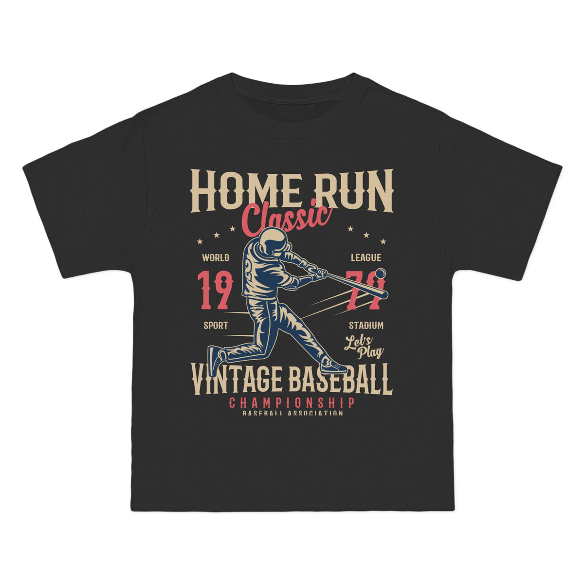 Home Run Classic Retro Graphic Tee-INNBLAC Fashion Apparel