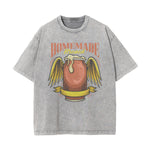 Homemade Brewed Stone Wash Graphic Tee-INNBLAC Fashion Apparel