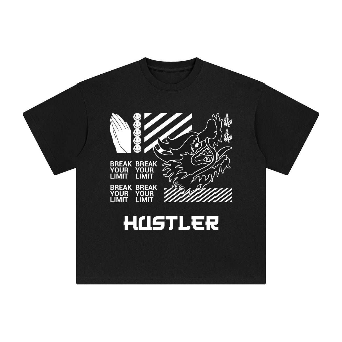 Hustler Break Your Limit Aesthetic Tee-INNBLAC Fashion Apparel