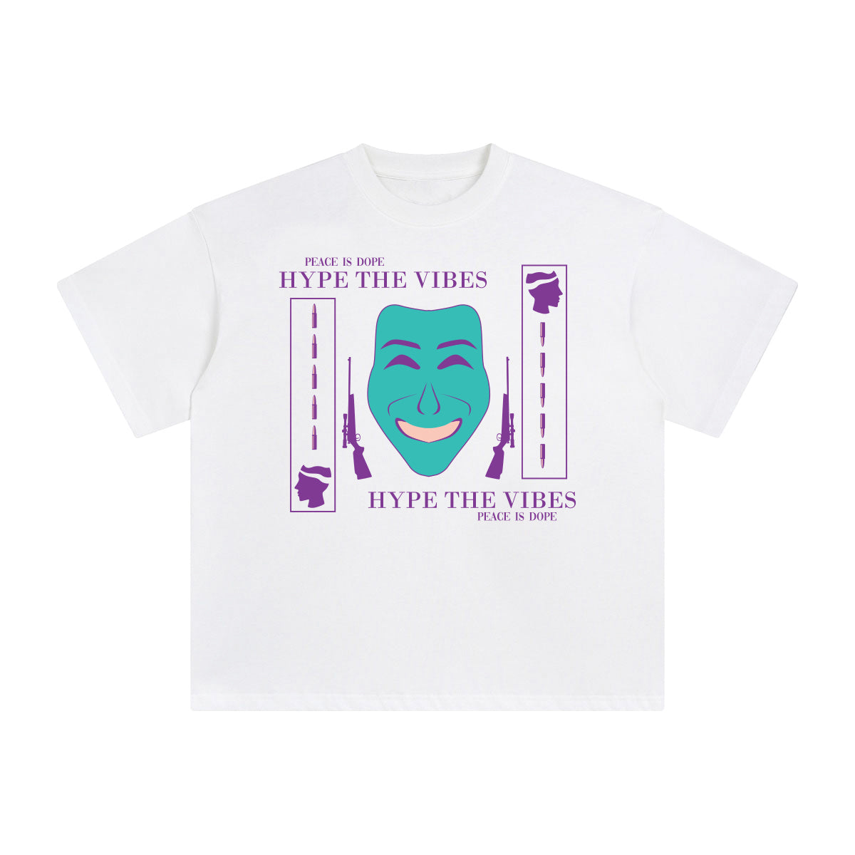 Hype the Vibes Abstract Graphic Tee-INNBLAC Fashion Apparel