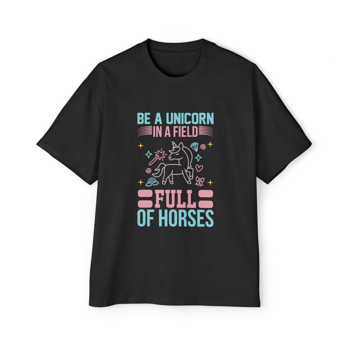 Unicorn & Slogan Graphic Tee-INNBLAC Fashion Apparel