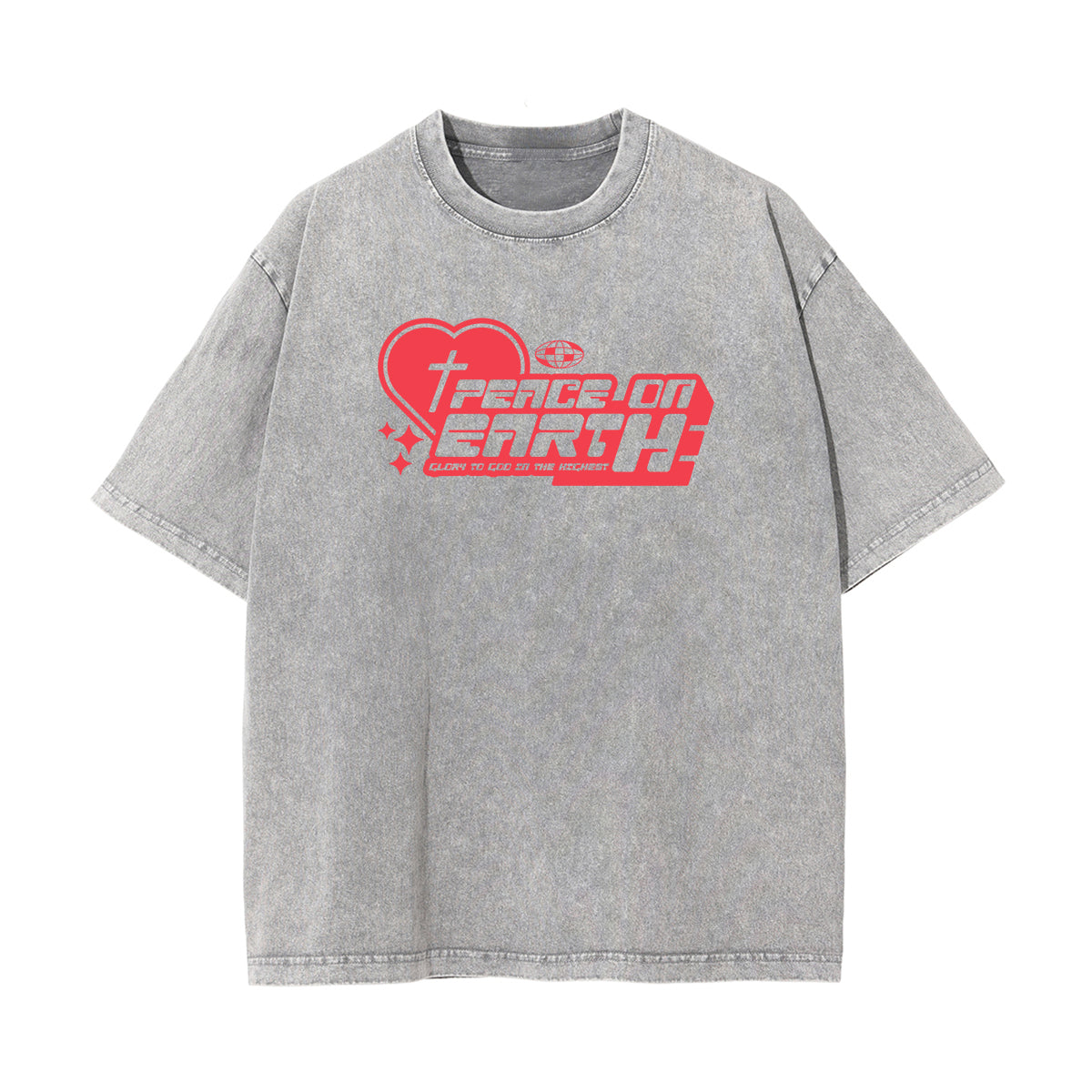 Peace On Earth Y2K Christian Graphic Tee Men