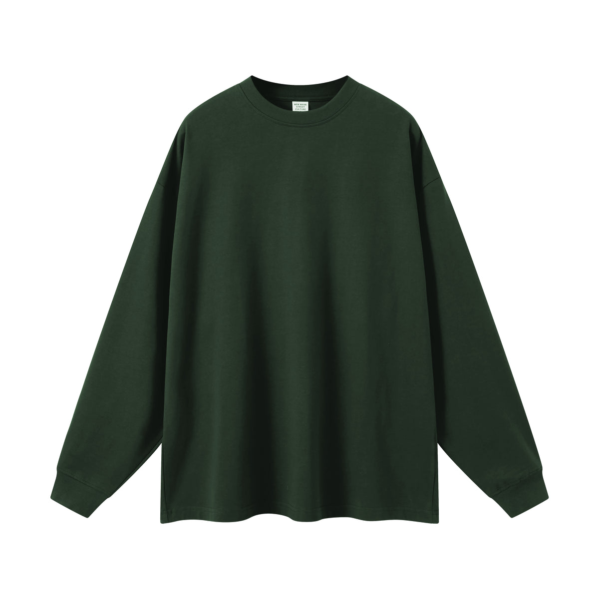 Solid Color Crew Neck Sweatshirt-INNBLAC Fashion Apparel