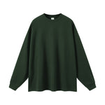 Solid Color Crew Neck Sweatshirt-INNBLAC Fashion Apparel