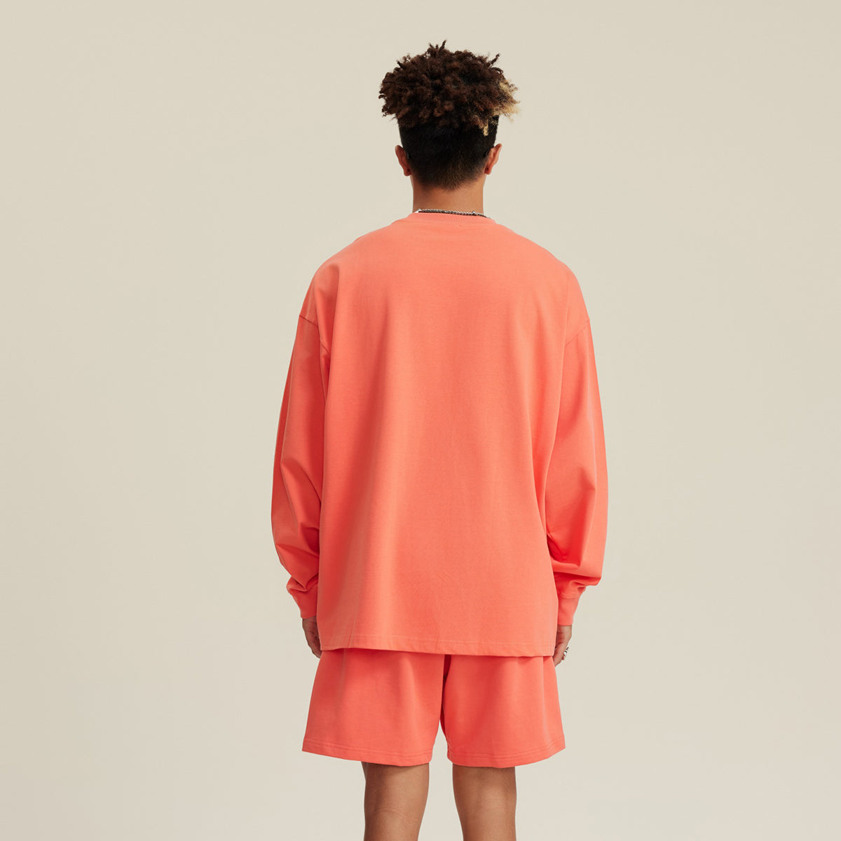 Solid Color Crew Neck Sweatshirt-INNBLAC Fashion Apparel