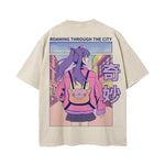 Girl Roaming Through The City Graphic Tee-INNBLAC Fashion Apparel