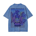 Girl Roaming Through The City Graphic Tee-INNBLAC Fashion Apparel