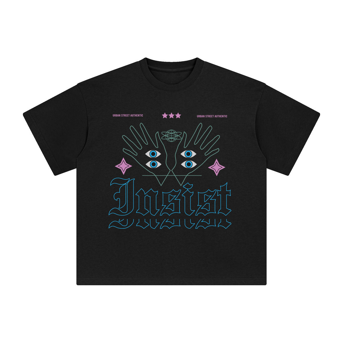 INSIST Abstract Art Graphic Tee-INNBLAC Fashion Apparel