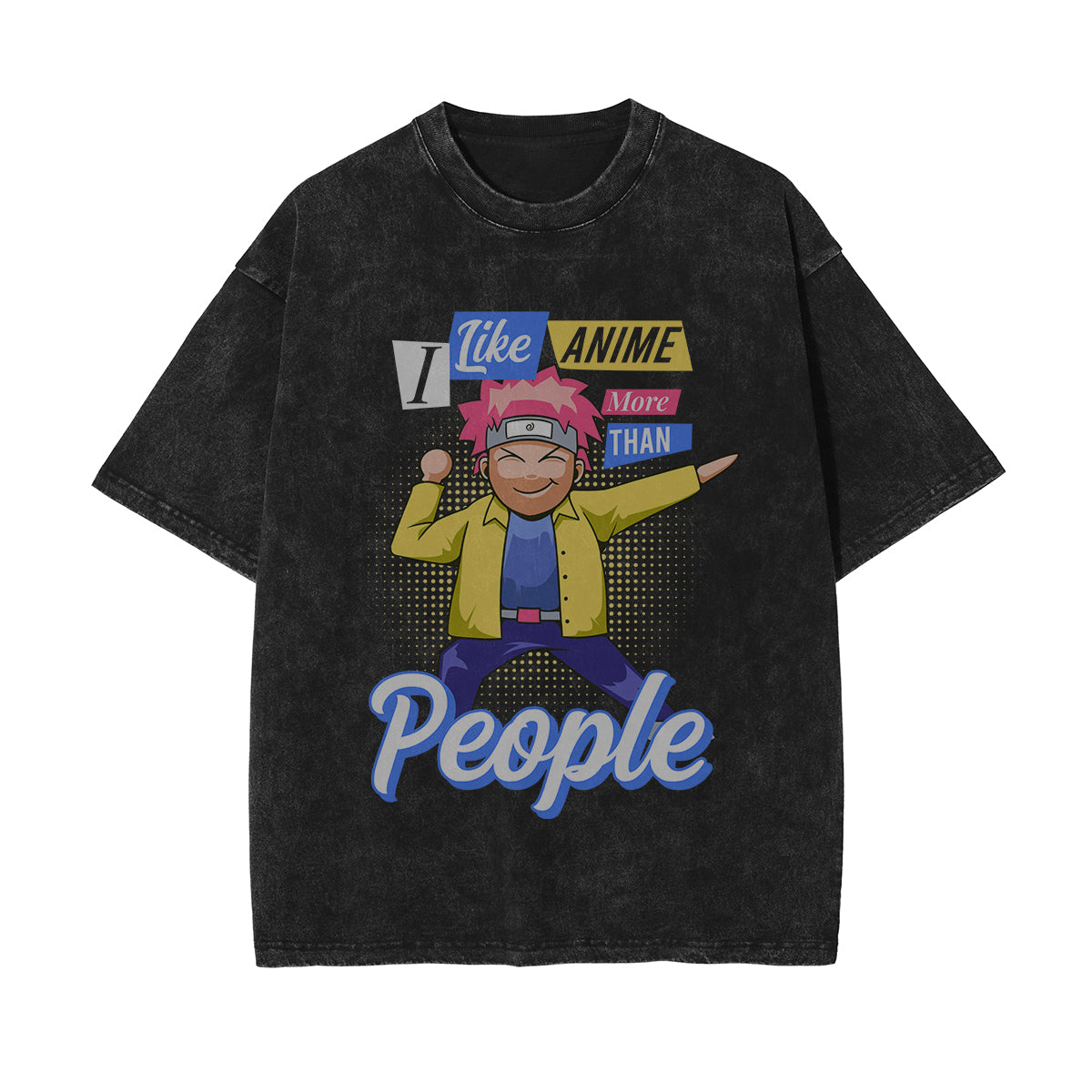 I Like Anime More Than People Graphic Tee-INNBLAC Fashion Apparel