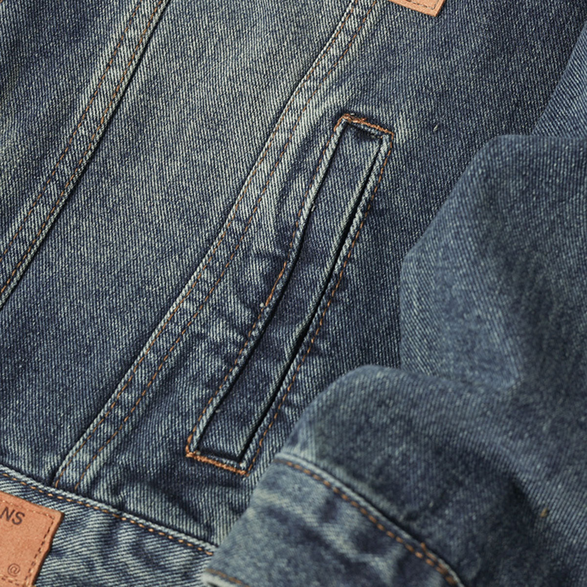 Stamp Denim Trucker Jacket-INNBLAC Fashion Apparel