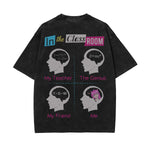 In The Class Room Graphic Washed Tee-INNBLAC Fashion Apparel