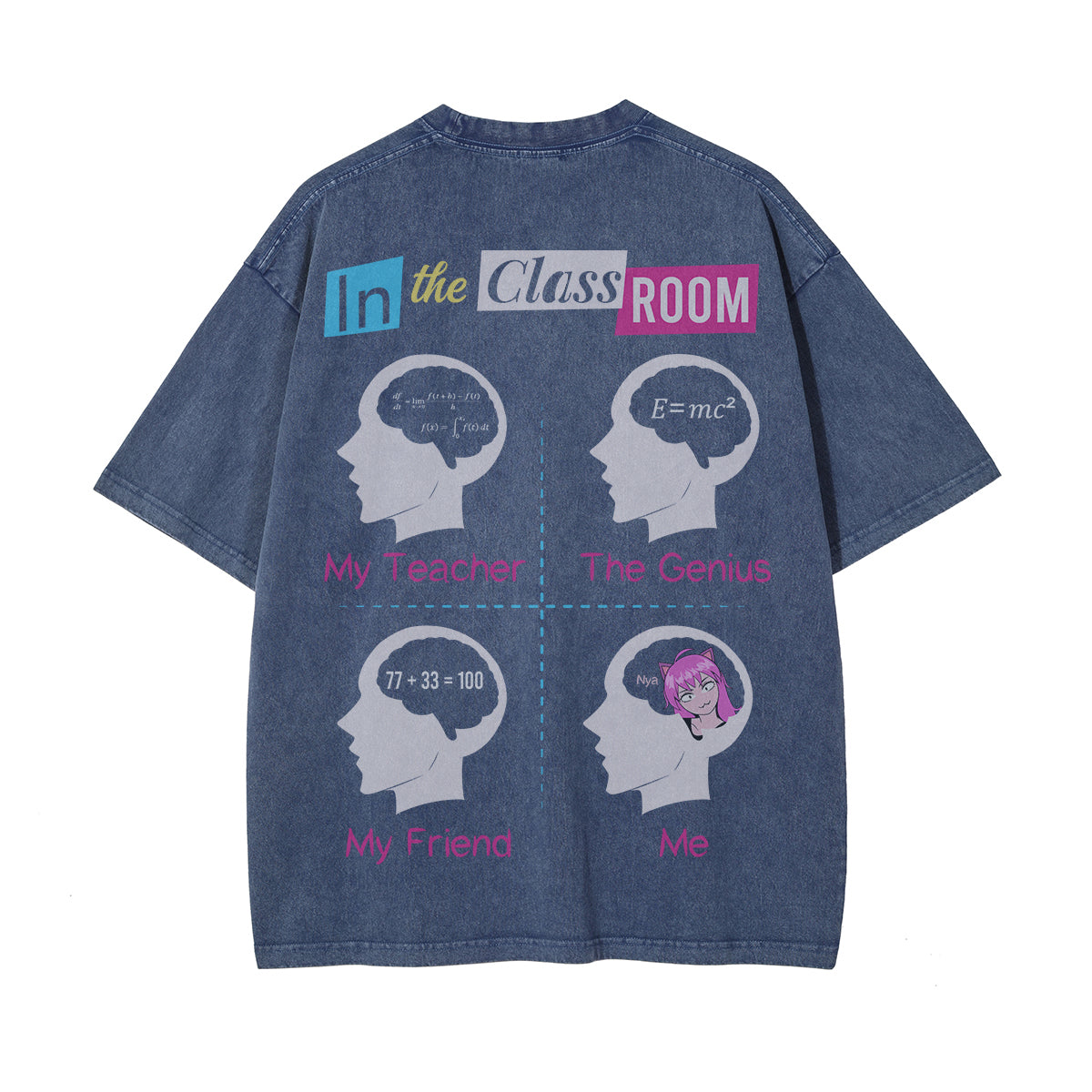 In The Class Room Graphic Washed Tee-INNBLAC Fashion Apparel