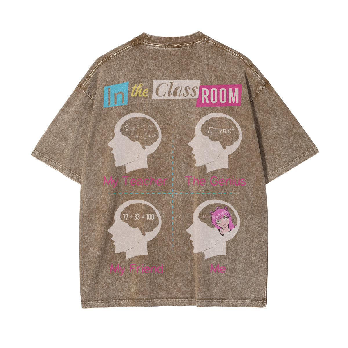 In The Class Room Graphic Washed Tee-INNBLAC Fashion Apparel