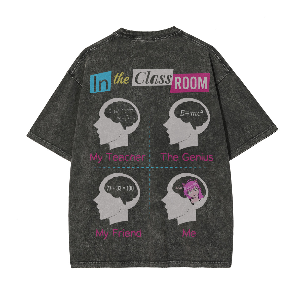 In The Class Room Graphic Washed Tee-INNBLAC Fashion Apparel