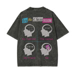 In The Class Room Graphic Washed Tee-INNBLAC Fashion Apparel