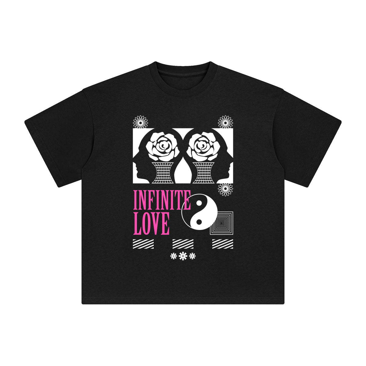 Infinite Love Abstract Graphic Tee-INNBLAC Fashion Apparel