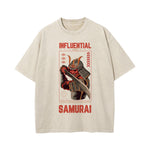 Influential Samurai Graphic Washed Tee-INNBLAC Fashion Apparel