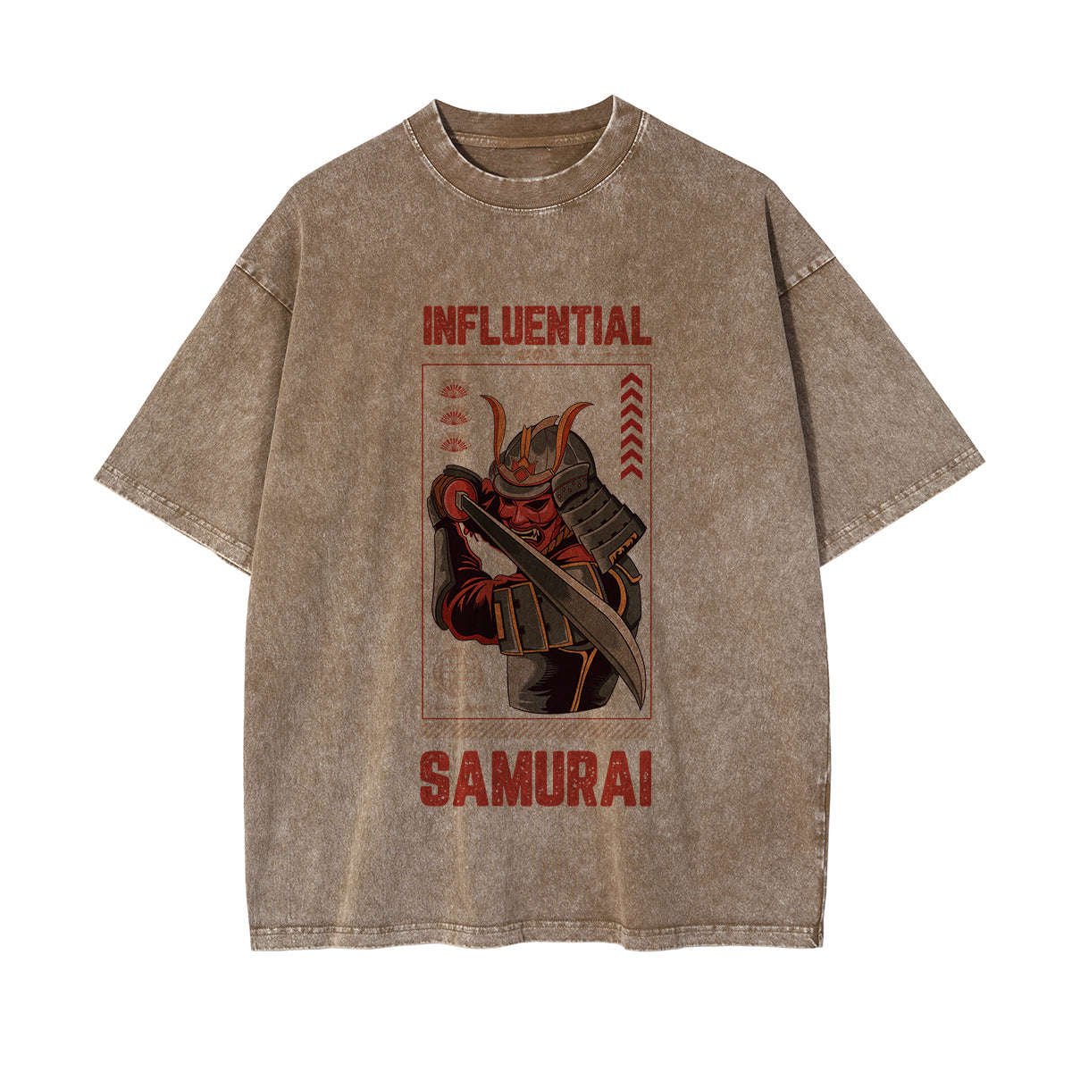 Influential Samurai Graphic Washed Tee-INNBLAC Fashion Apparel