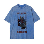 Influential Samurai Graphic Washed Tee-INNBLAC Fashion Apparel