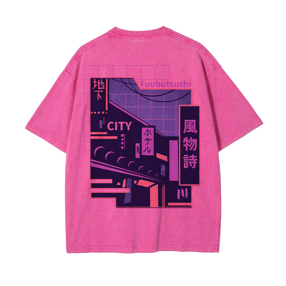Japanese Kanji Graphic Washed Tee-INNBLAC Fashion Apparel