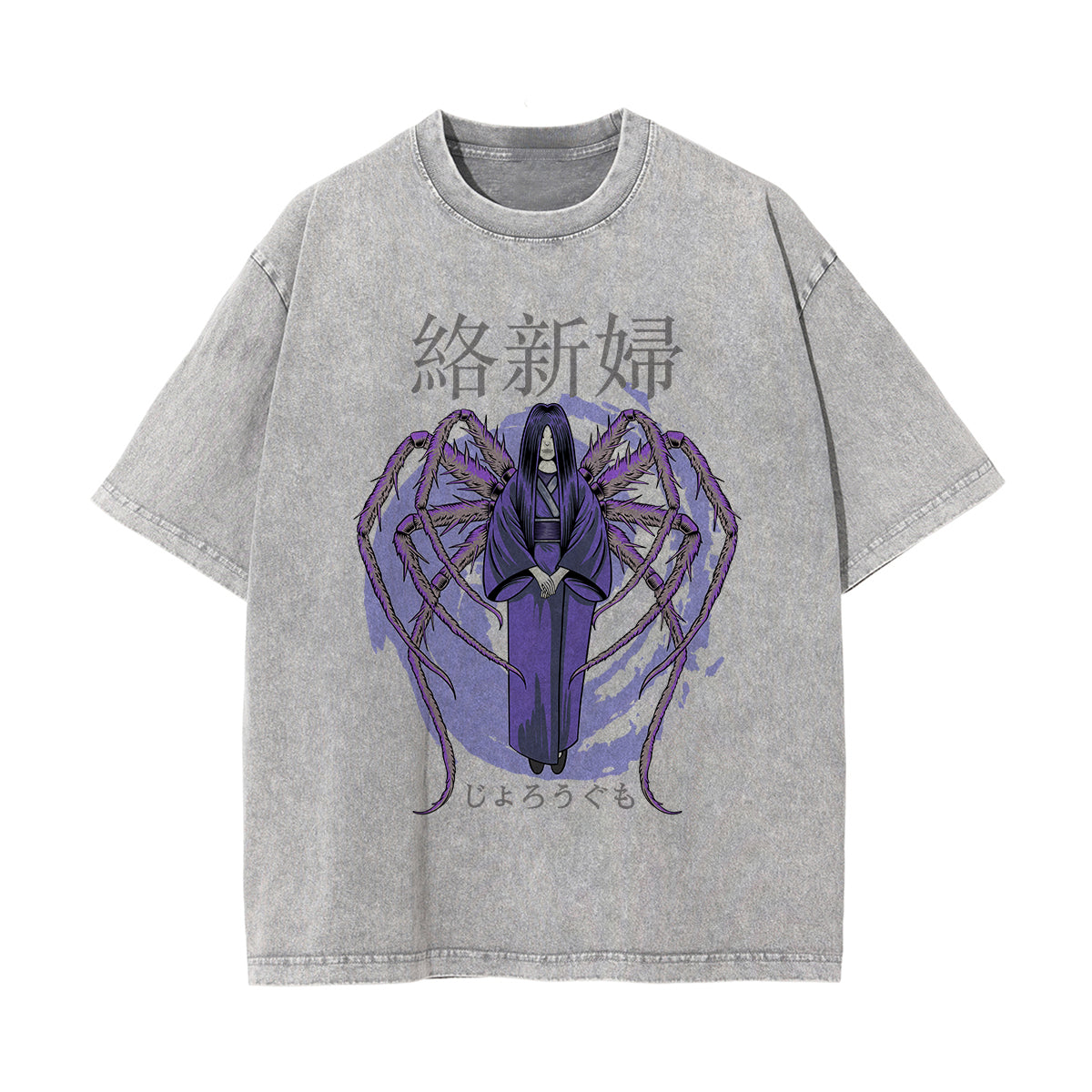 Japanese Kanji Spider Woman Graphic Tee-INNBLAC Fashion Apparel