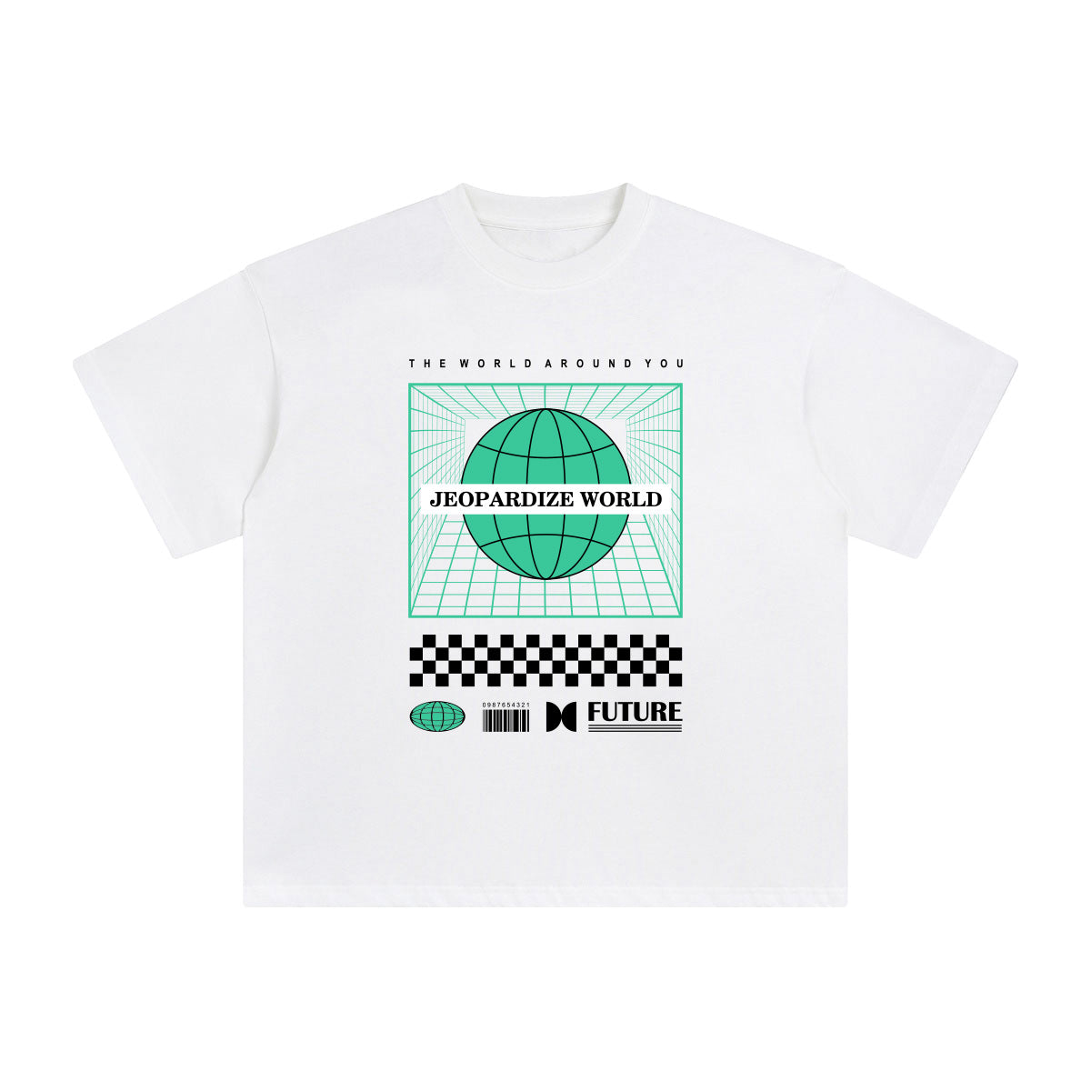 Jeopardize World Abstract Graphic Tee-INNBLAC Fashion Apparel