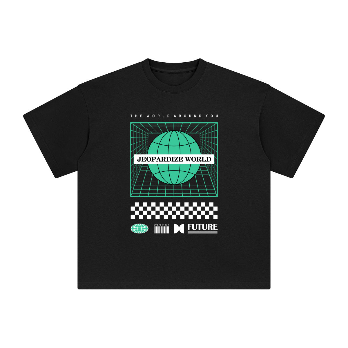 Jeopardize World Abstract Graphic Tee-INNBLAC Fashion Apparel