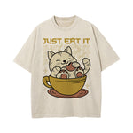 Just Eat lt Graphic Washed Tee-INNBLAC Fashion Apparel