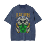 Just Here For Beer Retro Graphic Tee-INNBLAC Fashion Apparel