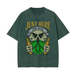 Just Here For Beer Retro Graphic Tee-INNBLAC Fashion Apparel
