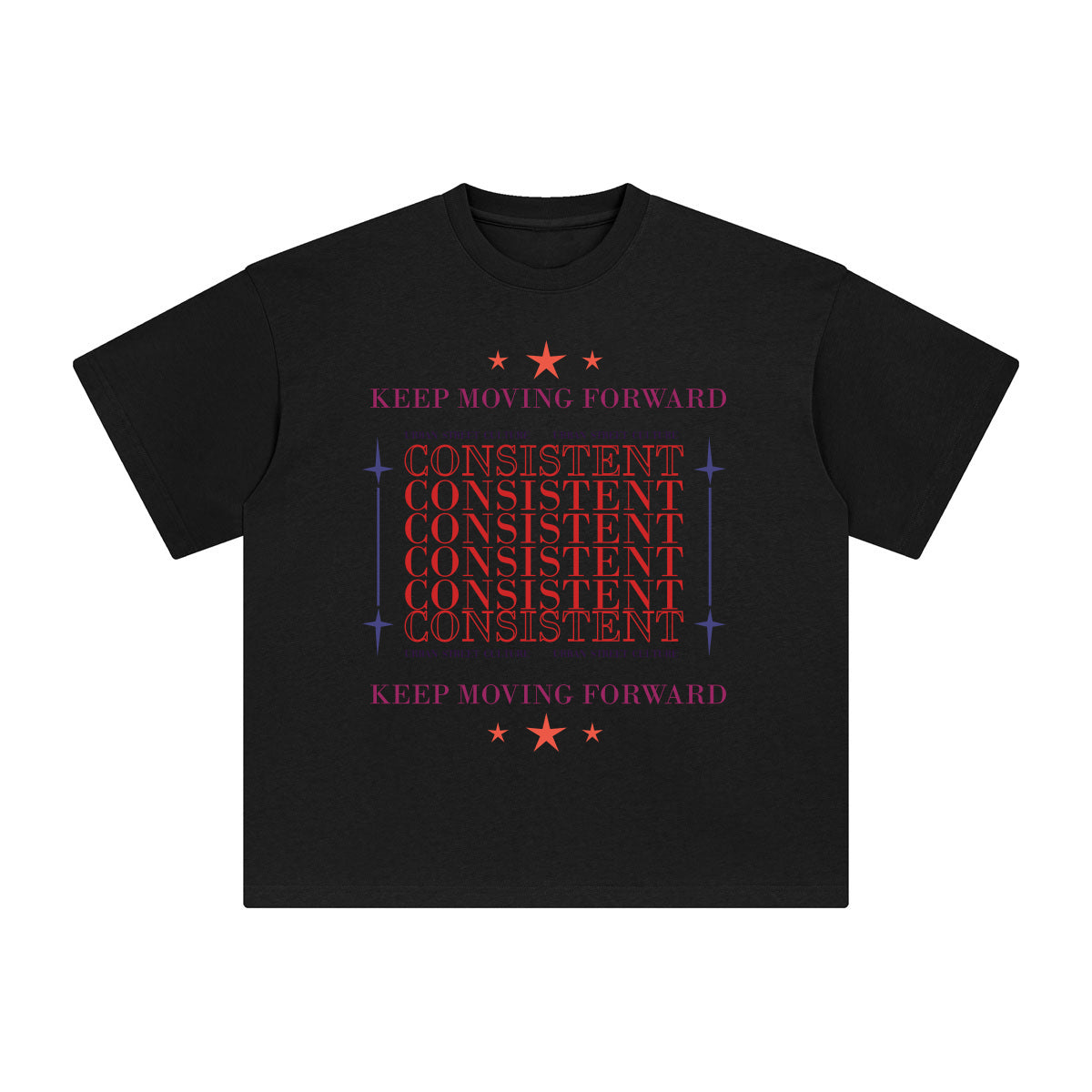 Keep Moving Forward Abstract Graphic Tee-INNBLAC Fashion Apparel