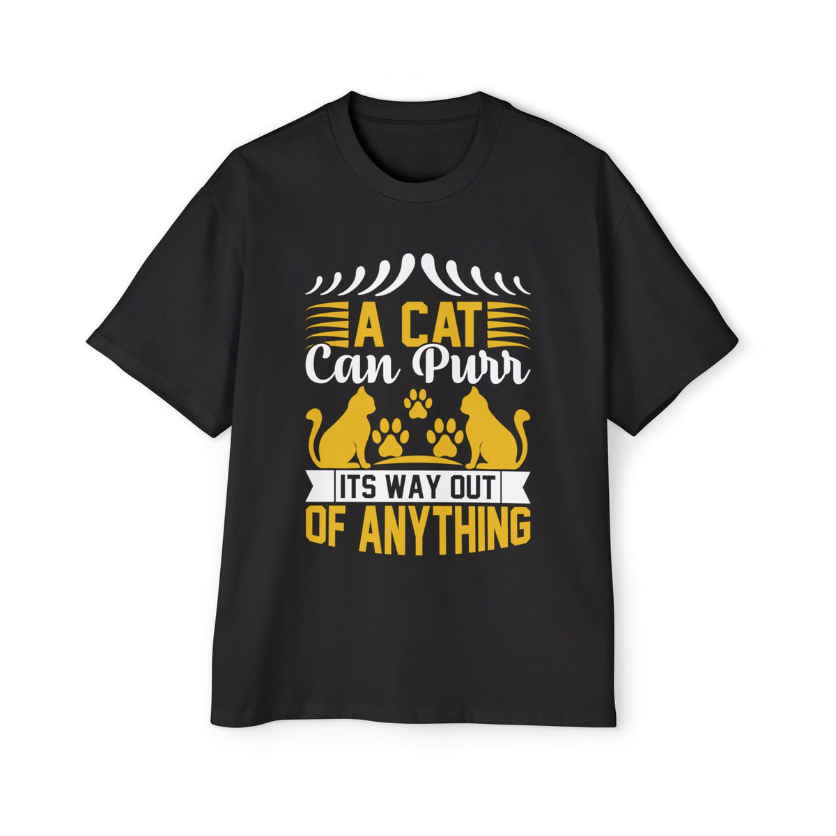 Kitten & Paw Slogan Graphic Tee-INNBLAC Fashion Apparel