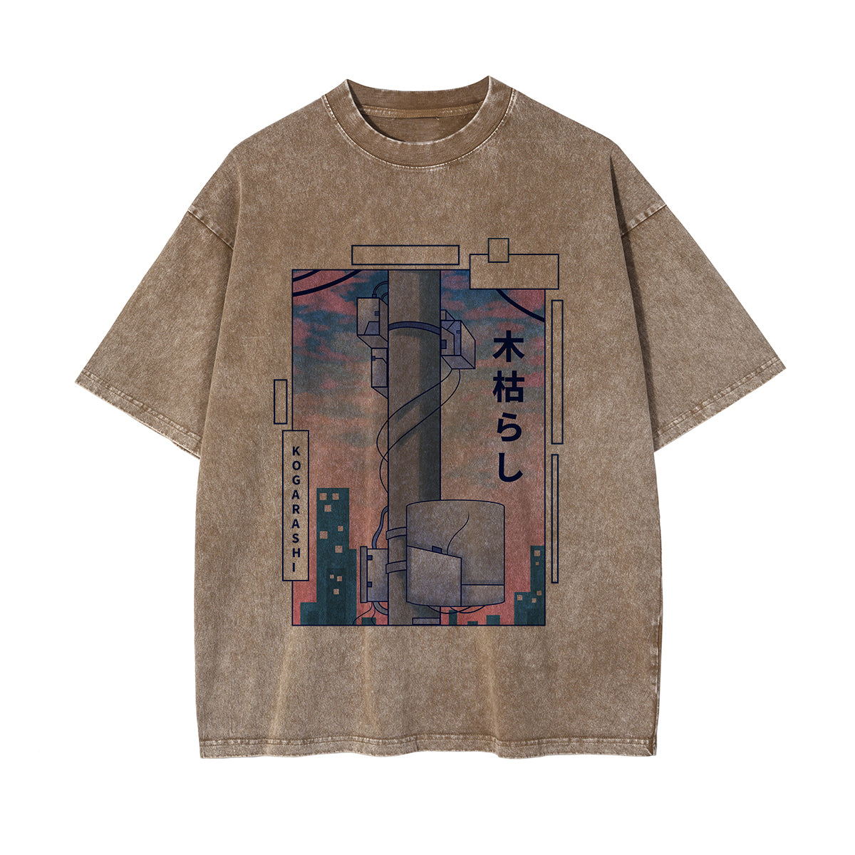 Kogarashi Japanese Kanji Graphic Tee-INNBLAC Fashion Apparel