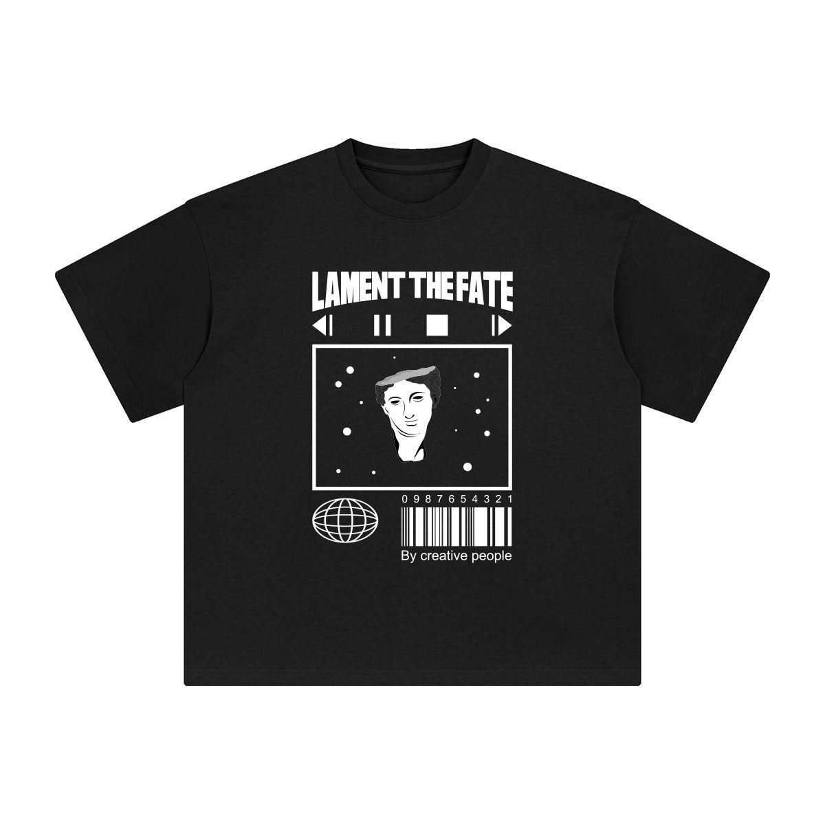 Lament the Fate Abstract Graphic Tee-INNBLAC Fashion Apparel