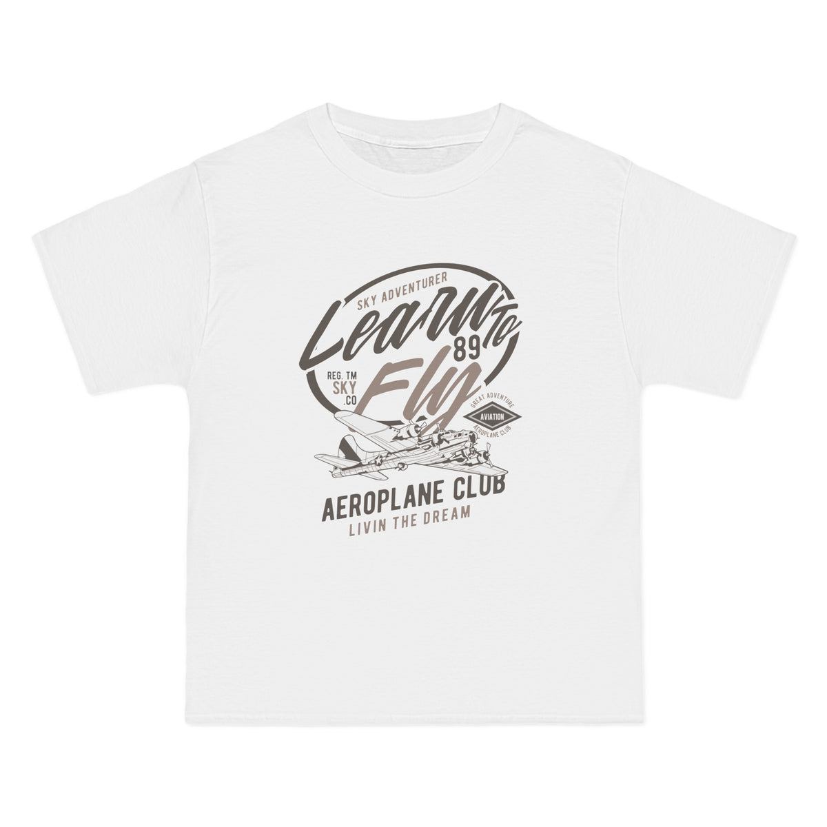 Learn To Fly Retro Graphic Tee-INNBLAC Fashion Apparel