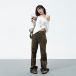 Leopard Printed High Rise Jeans-INNBLAC Fashion Apparel