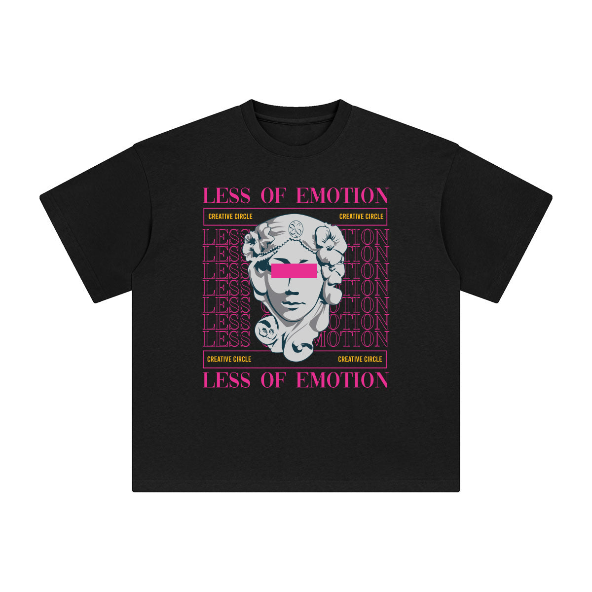 Less of Emotion Abstract Graphic Tee-INNBLAC Fashion Apparel
