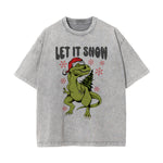 Let It Snow Graphic Washed Tee-INNBLAC Fashion Apparel