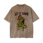 Let It Snow Graphic Washed Tee-INNBLAC Fashion Apparel